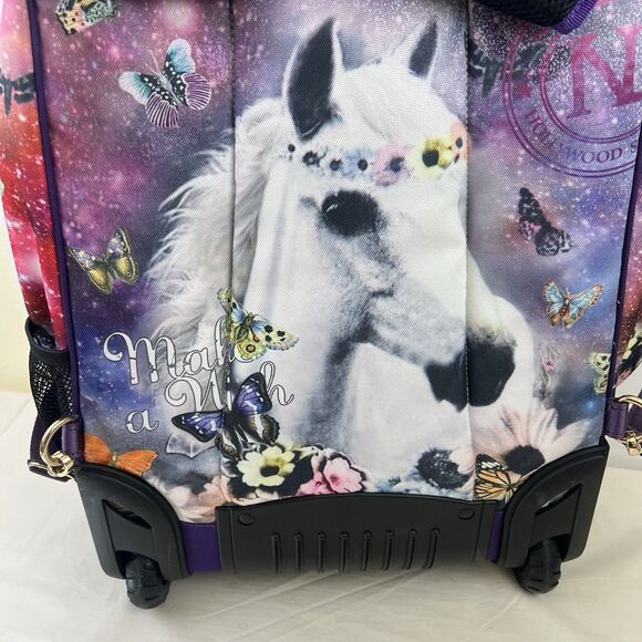 Nicole Lee USA Unicorn Rolling Large Backpack W Computer Compartment NWT - Picture 6 of 14